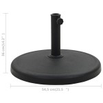 vidaXL Suport umbrelă de soare, negru, 19 kg, polirășină, rotund vidaXL Suport umbrelă de soare, negru, 19 kg, polirășină, rotund