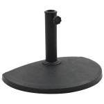 vidaXL Suport umbrelă de soare, negru, 9 kg, polirășină, semi-rotund vidaXL Suport umbrelă de soare, negru, 9 kg, polirășină, semi-rotund