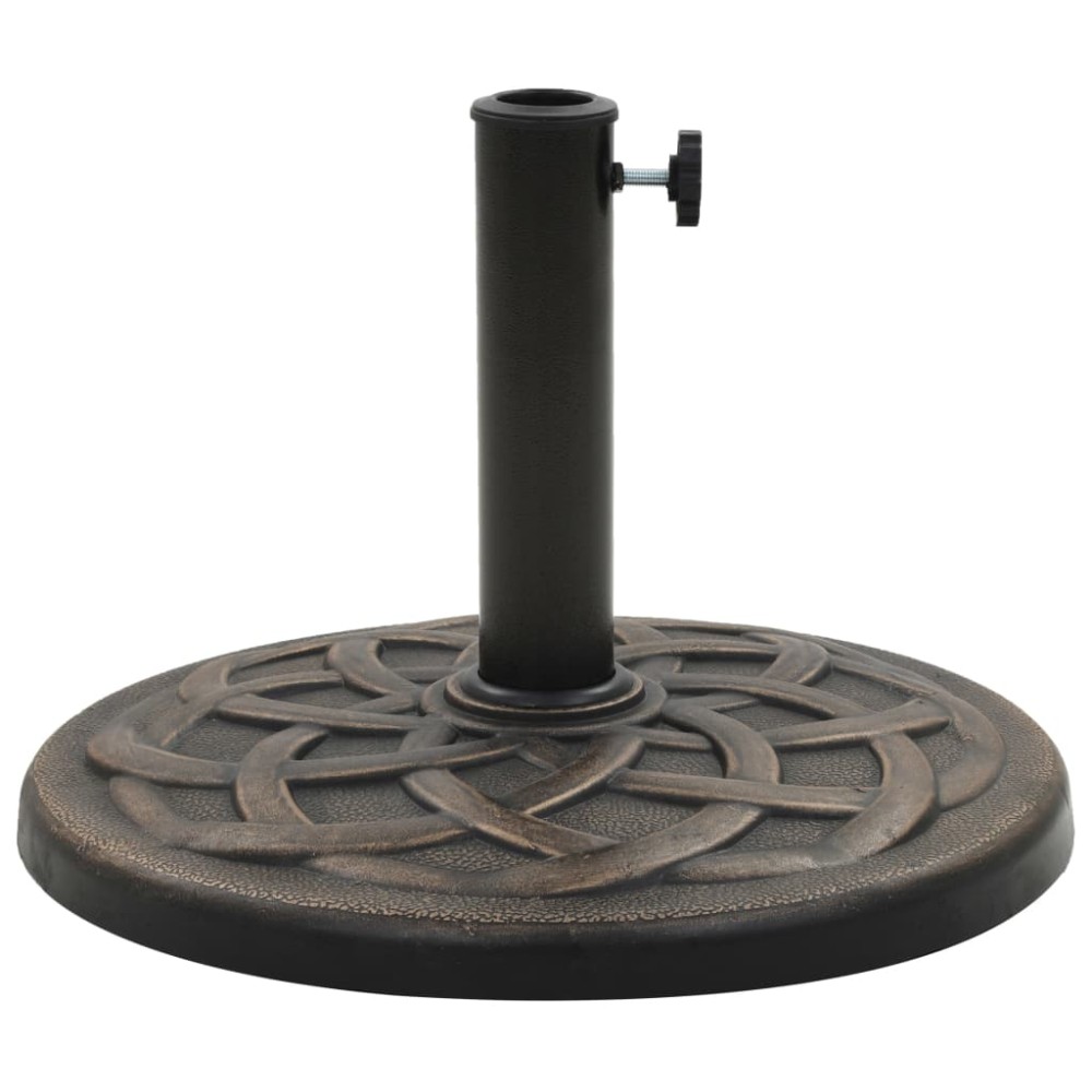 vidaXL Suport umbrelă de soare, bronz, 19 kg, polirășină, rotund