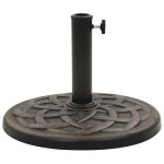 vidaXL Suport umbrelă de soare, bronz, 19 kg, polirășină, rotund vidaXL Suport umbrelă de soare, bronz, 19 kg, polirășină, rotund