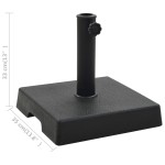 vidaXL Suport umbrelă de soare, negru, 8 kg, polirășină, pătrat vidaXL Suport umbrelă de soare, negru, 8 kg, polirășină, pătrat