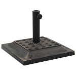 vidaXL Suport umbrelă de soare, bronz, 12 kg, polirășină, pătrat vidaXL Suport umbrelă de soare, bronz, 12 kg, polirășină, pătrat