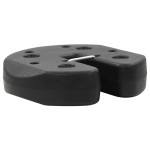 vidaXL Plăci de greutate pavilion, 4 buc., negru, 220x50 mm, beton vidaXL Plăci de greutate pavilion, 4 buc., negru, 220x50 mm, beton