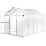 vidaXL Seră, 11,19 m³, 302x190x195 cm, aluminiu vidaXL Seră, 11,19 m³, 302x190x195 cm, aluminiu