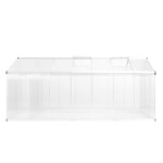 vidaXL Seră, 15,6 m³, 421x190x195 cm, aluminiu vidaXL Seră, 15,6 m³, 421x190x195 cm, aluminiu