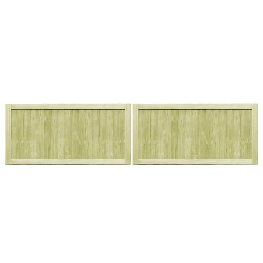 vidaXL Porți de grădină, 2 buc., 300 x 75 cm, lemn de pin tratat