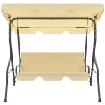 vidaXL Balansoar de grădină, alb crem, 170 x 110 x 153 cm vidaXL Balansoar de grădină, alb crem, 170 x 110 x 153 cm