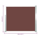 vidaXL Copertină laterală retractabilă, maro, 120x300 cm vidaXL Copertină laterală retractabilă, maro, 120x300 cm