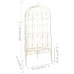vidaXL Bancă de grădină, alb vintage, 95 cm, fier vidaXL Bancă de grădină, alb vintage, 95 cm, fier