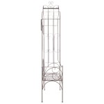 vidaXL Bancă de grădină, maro vintage, 122 cm, fier vidaXL Bancă de grădină, maro vintage, 122 cm, fier
