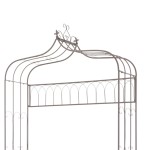 vidaXL Bancă de grădină, maro vintage, 122 cm, fier vidaXL Bancă de grădină, maro vintage, 122 cm, fier