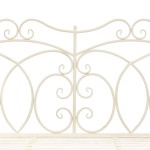 vidaXL Bancă de grădină, alb vintage, 104 cm, fier