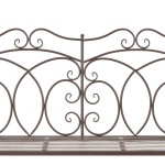 vidaXL Bancă de grădină, maro vintage, 104 cm, fier vidaXL Bancă de grădină, maro vintage, 104 cm, fier