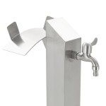vidaXL Coloană de apă de grădină, 95 cm, oțel inoxidabil, pătrat vidaXL Coloană de apă de grădină, 95 cm, oțel inoxidabil, pătrat