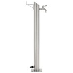 vidaXL Coloană de apă de grădină, 95 cm, oțel inoxidabil, rotund vidaXL Coloană de apă de grădină, 95 cm, oțel inoxidabil, rotund