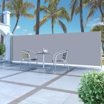vidaXL Copertină laterală retractabilă, gri, 160x500 cm vidaXL Copertină laterală retractabilă, gri, 160x500 cm
