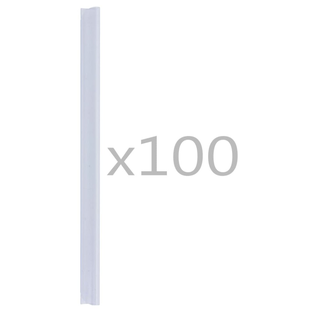 vidaXL Cleme fixare fâșii de gard, 100 buc., PVC, transparent