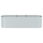 vidaXL Strat înălțat de grădină argintiu 320x80x81 cm oțel galvanizat vidaXL Strat înălțat de grădină argintiu 320x80x81 cm oțel galvanizat