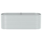 vidaXL Strat înălțat grădină argintiu 240x80x81 cm oțel galvanizat vidaXL Strat înălțat grădină argintiu 240x80x81 cm oțel galvanizat