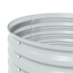 vidaXL Strat înălțat de grădină argintiu 80x80x81 cm oțel galvanizat