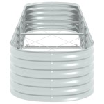 vidaXL Strat înălțat de grădină, argintiu 320x80x44 cm oțel galvanizat vidaXL Strat înălțat de grădină, argintiu 320x80x44 cm oțel galvanizat