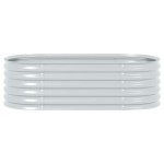 vidaXL Strat înălțat de grădină argintiu 160x80x44 cm oțel galvanizat