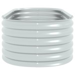 vidaXL Strat înălțat de grădină argintiu 160x80x44 cm oțel galvanizat