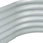 vidaXL Strat înălțat de grădină argintiu 160x80x44 cm oțel galvanizat