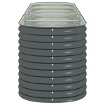 vidaXL Strat înălțat de grădină, gri, 320 x 80 x 81 cm oțel galvanizat