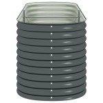vidaXL Strat înălțat de grădină, gri, 240x80x81 cm, oțel galvanizat