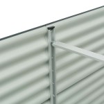 vidaXL Strat înălțat de grădină, gri, 240x80x81 cm, oțel galvanizat