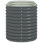 vidaXL Strat înălțat de grădină, gri, 160x80x81cm, oțel galvanizat vidaXL Strat înălțat de grădină, gri, 160x80x81cm, oțel galvanizat