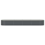 vidaXL Strat înălțat de grădină, gri, 400x80x44 cm, oțel galvanizat vidaXL Strat înălțat de grădină, gri, 400x80x44 cm, oțel galvanizat