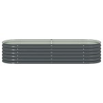 vidaXL Strat înălțat de grădină, gri, 240x80x44 cm, oțel galvanizat vidaXL Strat înălțat de grădină, gri, 240x80x44 cm, oțel galvanizat