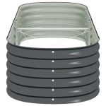vidaXL Strat înălțat de grădină, gri, 240x80x44 cm, oțel galvanizat vidaXL Strat înălțat de grădină, gri, 240x80x44 cm, oțel galvanizat