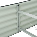 vidaXL Strat înălțat de grădină, gri, 240x80x44 cm, oțel galvanizat vidaXL Strat înălțat de grădină, gri, 240x80x44 cm, oțel galvanizat