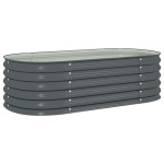 vidaXL Strat înălțat de grădină, gri, 160x80x44 cm, oțel galvanizat vidaXL Strat înălțat de grădină, gri, 160x80x44 cm, oțel galvanizat