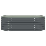 vidaXL Strat înălțat de grădină, gri, 160x80x44 cm, oțel galvanizat vidaXL Strat înălțat de grădină, gri, 160x80x44 cm, oțel galvanizat
