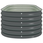 vidaXL Strat înălțat de grădină, gri, 160x80x44 cm, oțel galvanizat vidaXL Strat înălțat de grădină, gri, 160x80x44 cm, oțel galvanizat