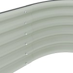 vidaXL Strat înălțat de grădină, gri, 160x80x44 cm, oțel galvanizat vidaXL Strat înălțat de grădină, gri, 160x80x44 cm, oțel galvanizat