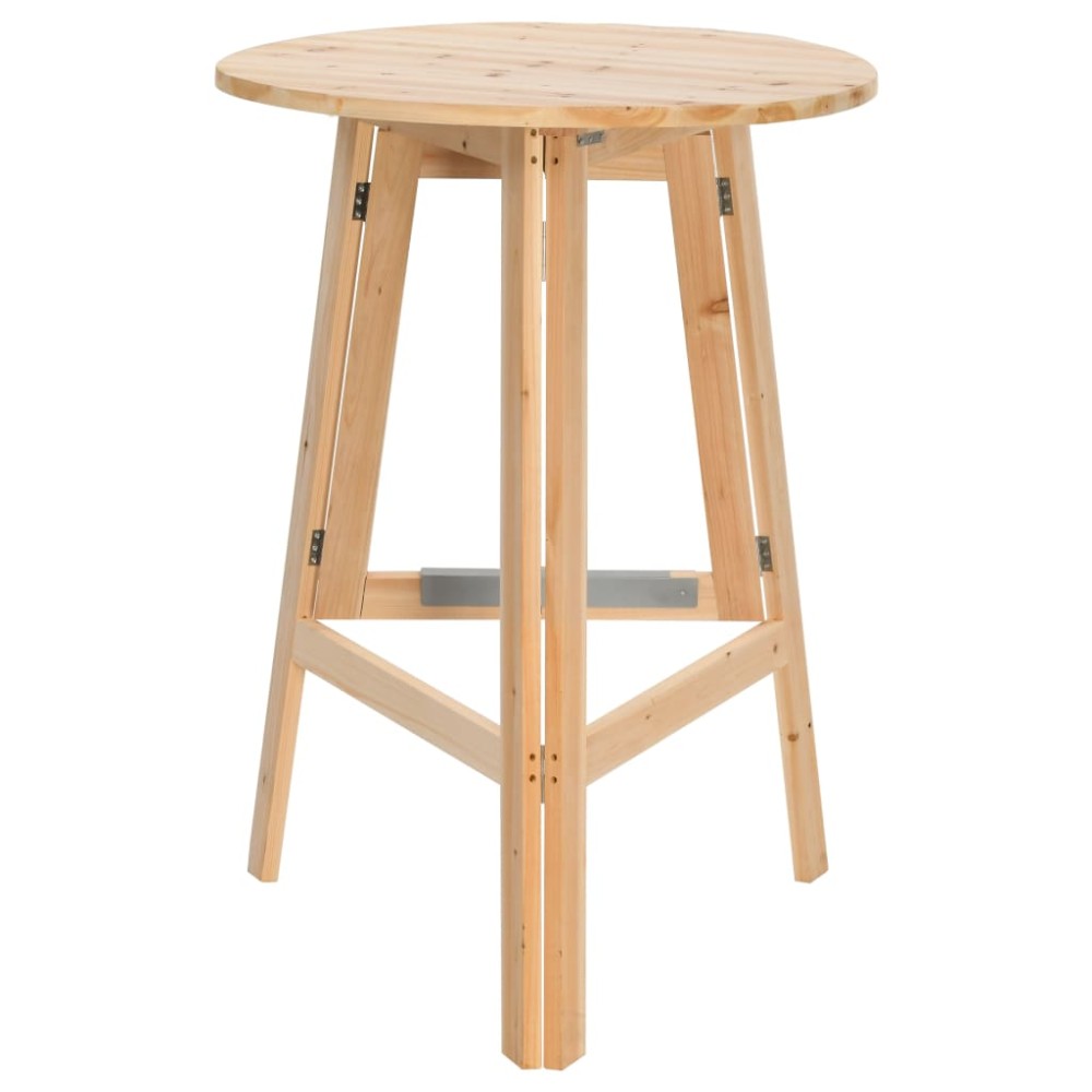 vidaXL Masă de bar pliabilă, 78 cm, lemn de brad