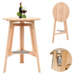 vidaXL Masă de bar pliabilă, 78 cm, lemn de brad vidaXL Masă de bar pliabilă, 78 cm, lemn de brad