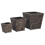 vidaXL Straturi înălțate, 3 buc., maro, zambilă de apă vidaXL Straturi înălțate, 3 buc., maro, zambilă de apă