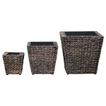vidaXL Straturi înălțate, 3 buc., maro, zambilă de apă vidaXL Straturi înălțate, 3 buc., maro, zambilă de apă