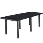 vidaXL Masă de grădină, antracit, 216 x 90 x 72 cm, plastic vidaXL Masă de grădină, antracit, 216 x 90 x 72 cm, plastic