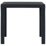 vidaXL Masă de grădină, antracit, 79x79x72 cm, plastic, aspect ratan vidaXL Masă de grădină, antracit, 79x79x72 cm, plastic, aspect ratan