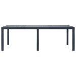 vidaXL Masă de grădină, antracit, 220x90x72 cm , plastic, aspect ratan vidaXL Masă de grădină, antracit, 220x90x72 cm , plastic, aspect ratan
