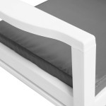 vidaXL Set mobilier de grădină, 3 piese, alb, plastic