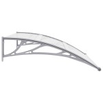 vidaXL Copertină de ușă, gri, 120 x 100 cm, PC vidaXL Copertină de ușă, gri, 120 x 100 cm, PC