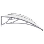 vidaXL Copertină de ușă, gri, 240 x 100 cm, PC vidaXL Copertină de ușă, gri, 240 x 100 cm, PC